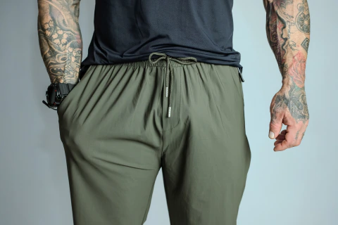 Calça Elastic Verde Militar na internet
