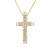 Colar Dourado de Cruz Cravejado de Zircônia