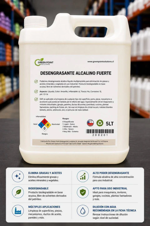Desengrasante DAF: Poderoso desengrasante alcalino fuerte multipropósito