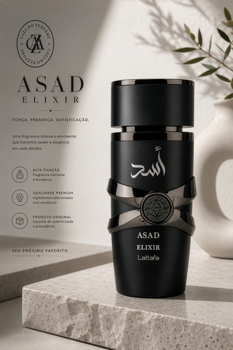 Asad Elixir Eau de Parfum Masculino – Lattafa - comprar online