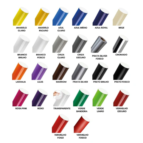 Vinil Adesivo Envelopamento Color 1,00m Largura DCPRINT - Metro Linear
