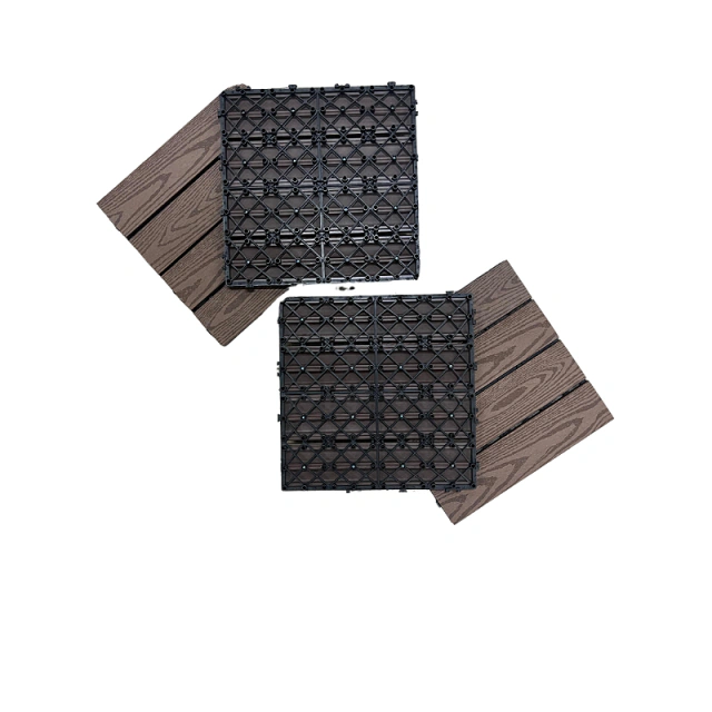 Placa de deck WPC coffee de 30 por 30 cm