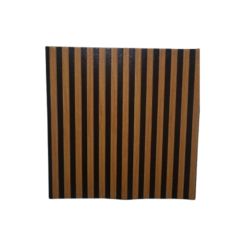 Placa XPE Ripado Ipê 70x70cm 6mm Espessura
