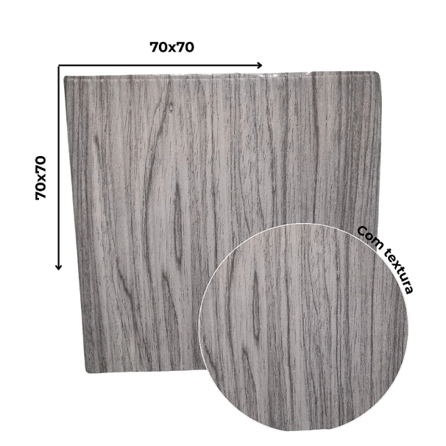 Parede revestida com placas 3D ondulado natural