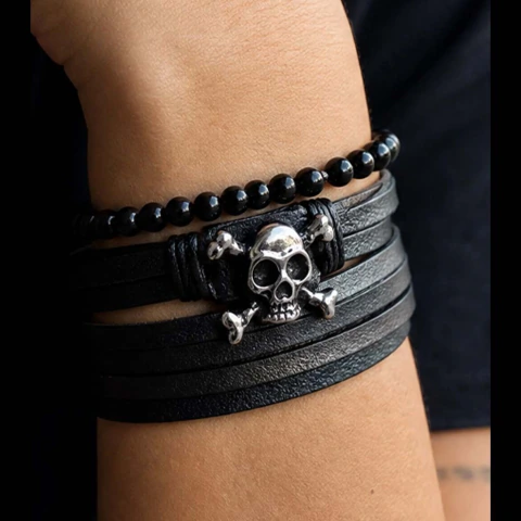 Pulseira Skull Balls