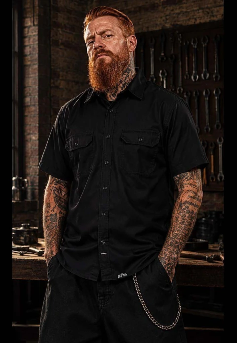 CAMISA MANGA CURTA PRETA - WORK FREE STYLE - comprar online