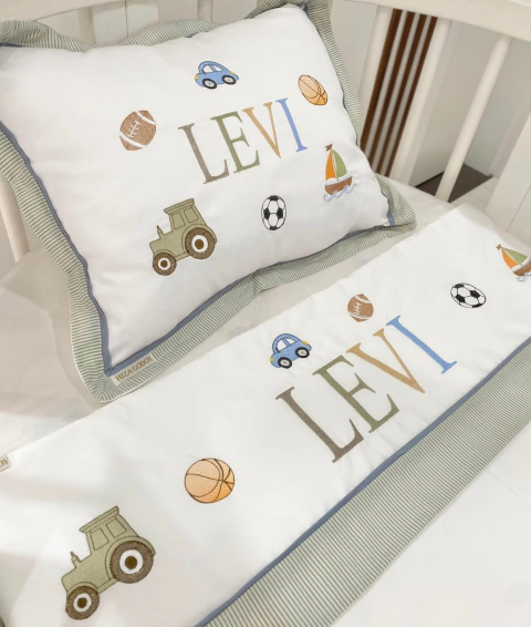 Jogo de Lençol para Berço Premium Levi