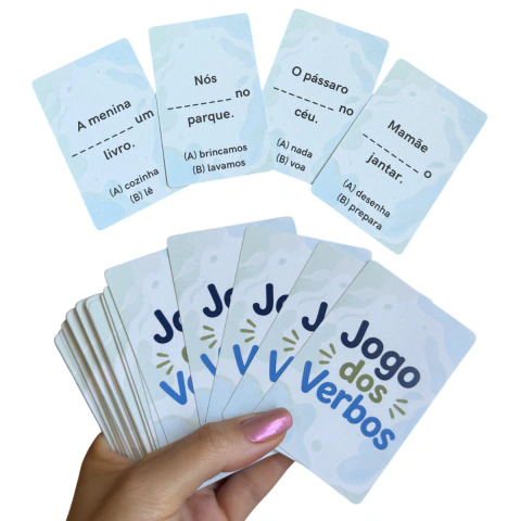 Jogo Dos Verbos Baralho Pedagógico Alfabetização 55 Cartas