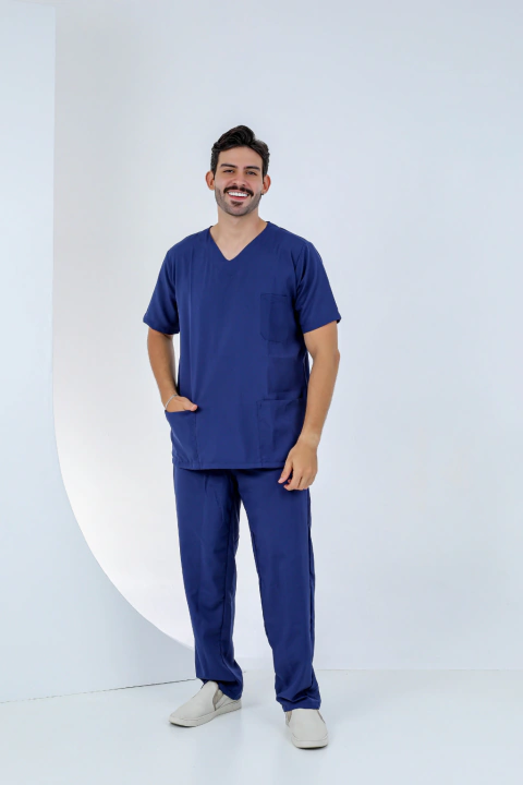 Conj Liso Masculino - Azul Marinho