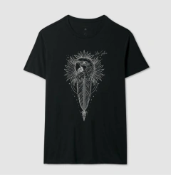 Camiseta Arara Pena Prata Masculina e Feminina | Exclusividade da Fauna Brasileira | Use Selva - loja online