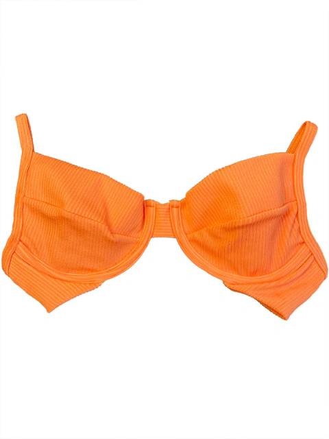 top biquíni ARO orange canelado