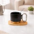 TAZA CERAMICA CON BASE DE MADERA Y CUCHARA en internet