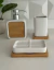 Set de Baño Ceramica y Bambu