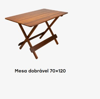 Mesa dobrável 70x120