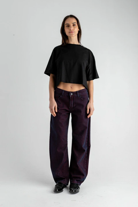 2306-1JR | PANTALÓN JEAN BALLOON JAPON ROJO VERTU