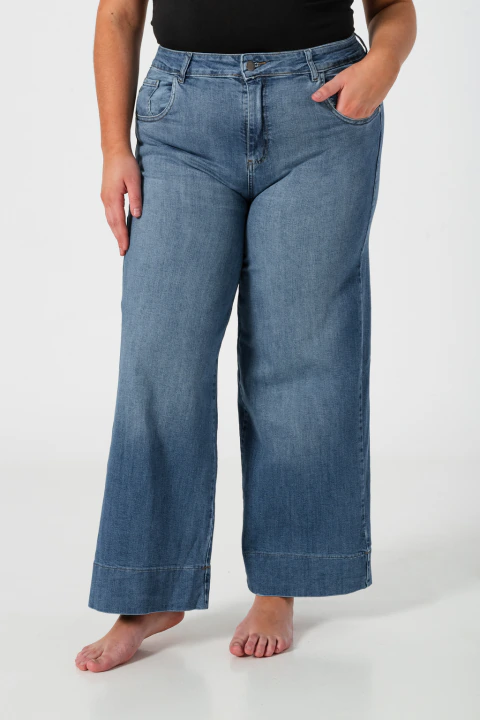 ESTHER | WIDE LEG RUEDO ANCHO ELASTIZADO, CON RUEDO ANCHO, TIRO MÁS ALTO DEKA