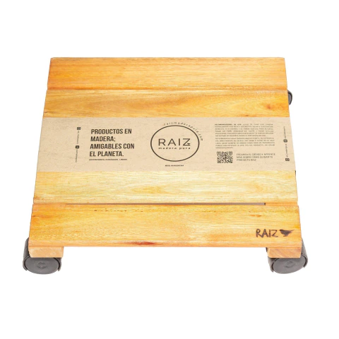 Arrayán -- Macetero de madera con ruedas 35x35 cm (hasta 120 kg) - comprar online