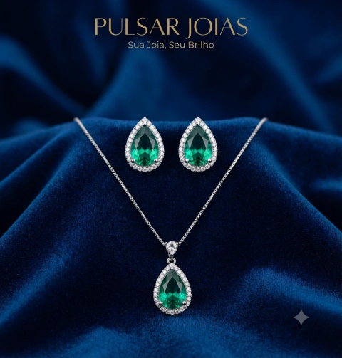Conjunto de Gota Turmalina