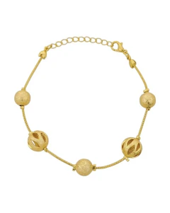 Pulseira rabo de rato esferas textura