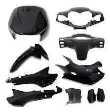 KIT DE PLASTICOS PARA MOTOMEL BLITZ COLOR NEGRO (10 PIEZAS)