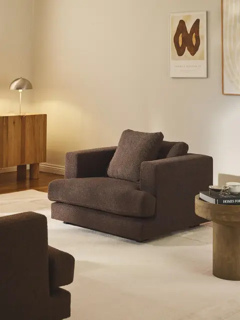 Sillón en tejido bouclé Tribeca