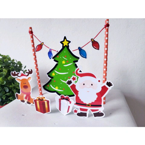 Cake Topper Noite de Natal Topo Bolo Personalizado