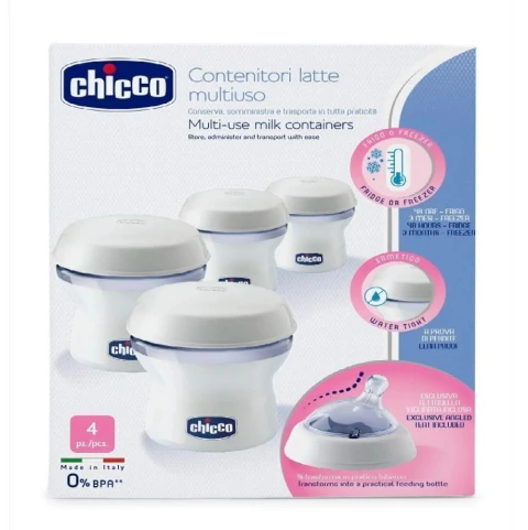 CHICCO RECIP. ALMACENAMIENTO LECHE MATERNA X 4 UND
