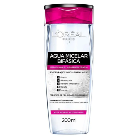 AGUA MICELAR BIFÁSCIA LOREAL x 200ml
