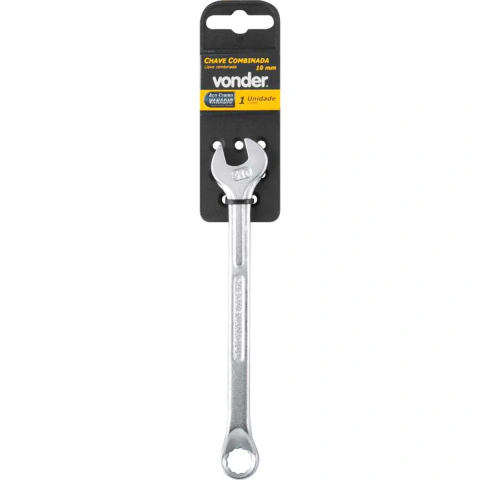 Chave combinada 10mm cromo vanádio cromada cartela - Vonder