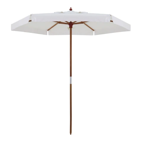 Ombrellone Madeira Cobertura PVC 2,40m Branco Bel Lazer