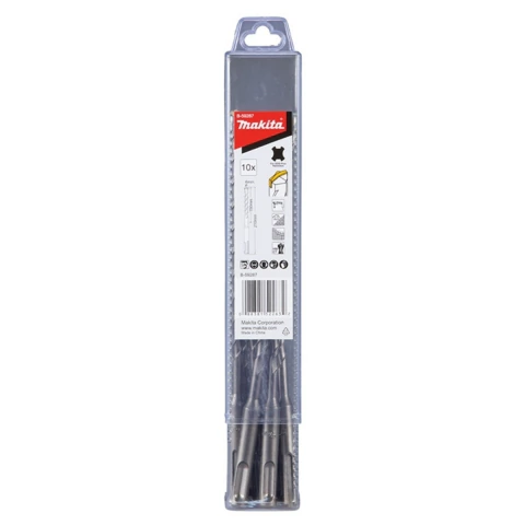 Brocas Sds-Plus 6 x 210 mm Conjunto com 10 Peças Makita