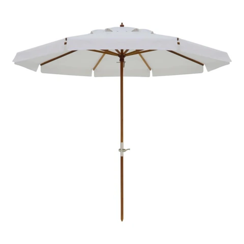 Ombrellone Madeira Cobertura PVC manivela 2,70m Branco Bel Lazer
