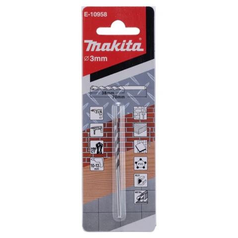 Broca TCT Multimateriais 3 mm x 70 mm Makita