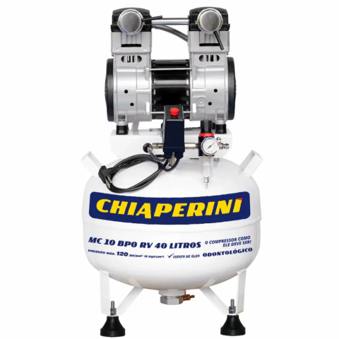 Motocompressor Odontológico s/Óleo 40L MC10 220V Chiaperini