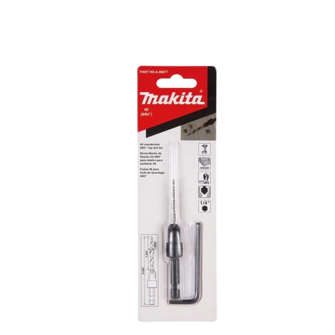 Broca Escareadora N6 com Chave Hexagonal para Parafusadeira Makita