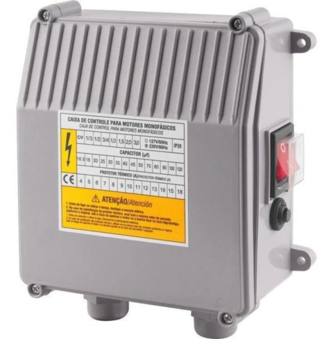 Caixa Comando Para Bomba Caneta 220V 0,75Hp 3'' 66.86.075.220 Plástico Resistente Vonder