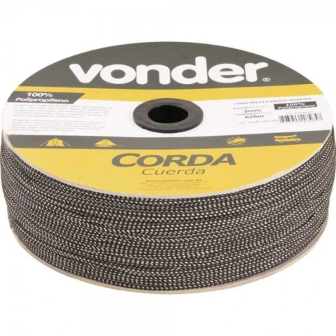 Corda Trançada 3mmx625m 2,7kg Amarela Vonder