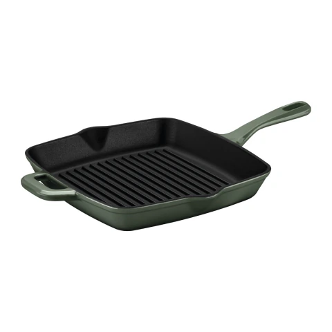 Bistequeira Tramontina Ampezzo Ferro Fundido Esmaltado 27 cm 2,4 L Verde Indução Forno Profissional