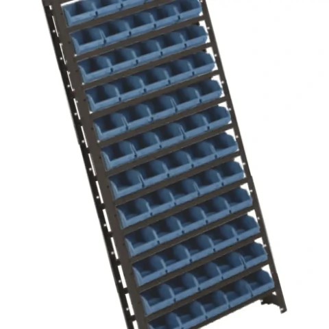 Estante Gaveteiro Metálica 150x60x18,5Cm 60 Peças 60/03 Azul Worker N3