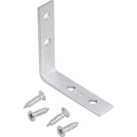 Cantoneira p/ cortina 05x05cm zincado cce0055 c/ 4 pç Vonder