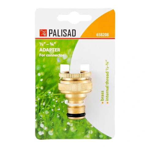 Conector De Torneira De Latão Fêmea 1/2 E 3/4 Rosca Interna Com Adaptador Palisad 658208