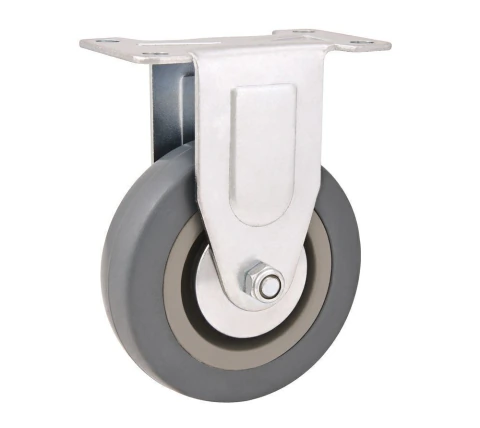 Rodizio Fixo 2 Média 27kg Pvc Borracha Cinza Rf502 Vonder