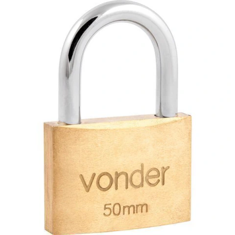Cadeado latão 50mm haste normal Vonder