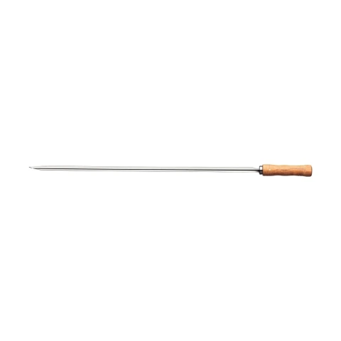 Espeto Para Churrasco Tramontina 95 cm Em Aço Inox Com Cabo De Madeira Resistente Profissional
