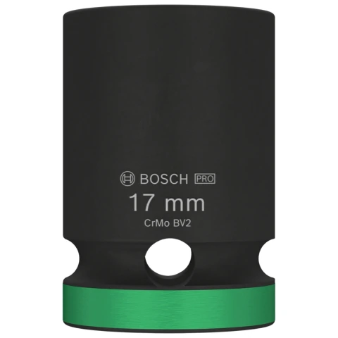 Soquete Bosch Pro Impact 17mm Curto Encaixe 1/2''