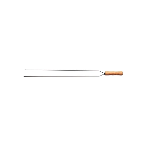 Espeto Duplo Para Churrasco Tramontina 65 Cm Lâmina Aço Inox Cabo Madeira Reforçado Profissional