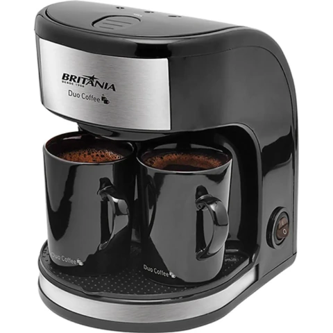 Cafeteira Duo Coffee Britânia Com 2 Xícaras Bandeja Antiderrapante 220V