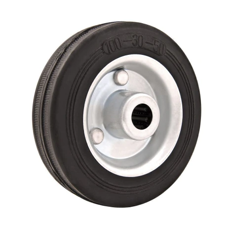 Roda Borracha 8 Leve 150kg Eixo Rolamento Rolete 20mm Vonder