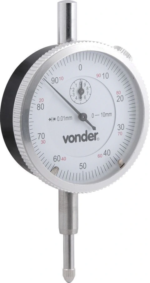 Relógio comparador 10mm 0,01mm analógico rc010 Vonder