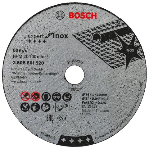 Disco De Corte Bosch Pro Stainlesssteel&Metal 76mm Reto 5Un